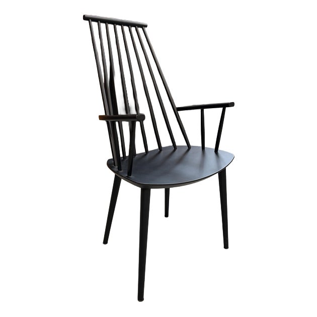 Hay Armchair in Blackened Wood, 1990s For Sale