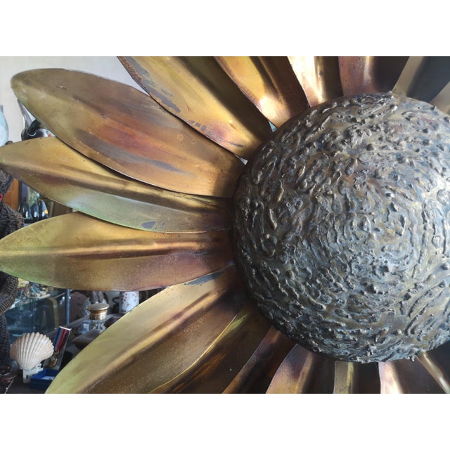 Gilt Sun Wall Decor, 1970s For Sale - Image 6 of 9