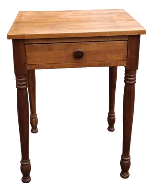Early 20th Century American Style Mixed Fruitwood Single Drawer Work Table