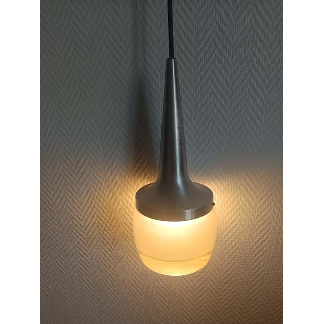 Black Trois Suspensions Space Age Staff Leuchten 1970, Set of 3 For Sale - Image 8 of 11