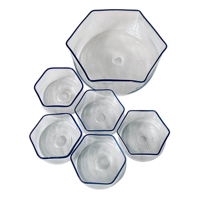 Italian Glass Bowls, Set of 6 For Sale