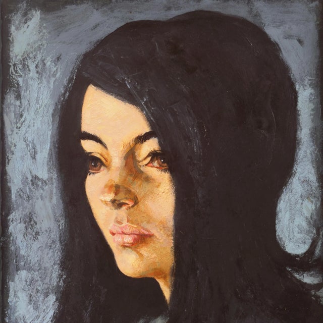 'Portrait of a Young Woman' by Martin Zipin, Philadelphia Modernist, Philadelphia Academy of Fine Arts, Baum School of Art For Sale - Image 9 of 9