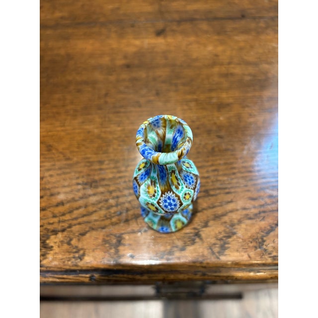 Fratelli Toso Early 20th Century Italian Murrine Mosaic Glass Cabinet Vase by Fratelli Toso For Sale - Image 4 of 7
