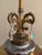 1960s Vintage 1960's Ef & Ef Industries Cat. No. 414 Iridescent Carnival Glass Lamp With Ab Crystals & Original Shade For Sale - Image 5 of 16