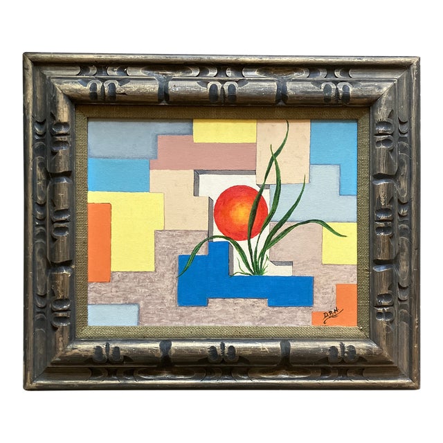 1970’s Original Abstract Modernist Geometric Painting For Sale