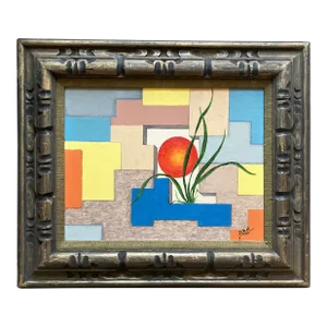 1970’s Original Abstract Modernist Geometric Painting