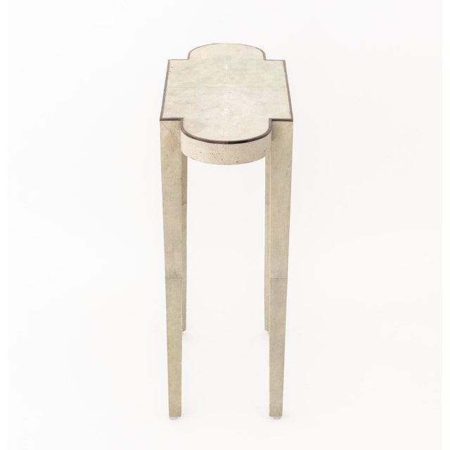 Late 20th Century John Lyle Design Shagreen Covered "Turtle" Table For Sale - Image 5 of 6