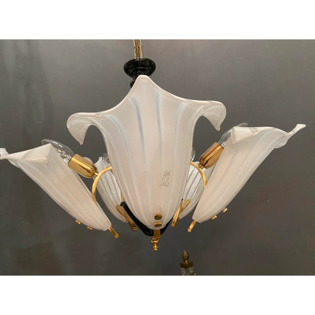 Murano Glass Leaf Chandelier, 1970s For Sale - Image 4 of 9