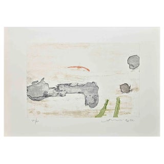 Hsiao Chin, Abstract Composition, Etching, 1977 For Sale