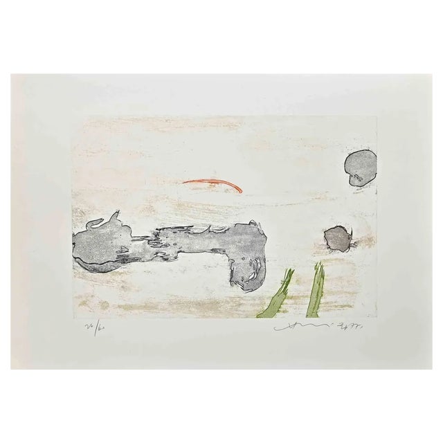 Hsiao Chin, Abstract Composition, Etching, 1977 For Sale