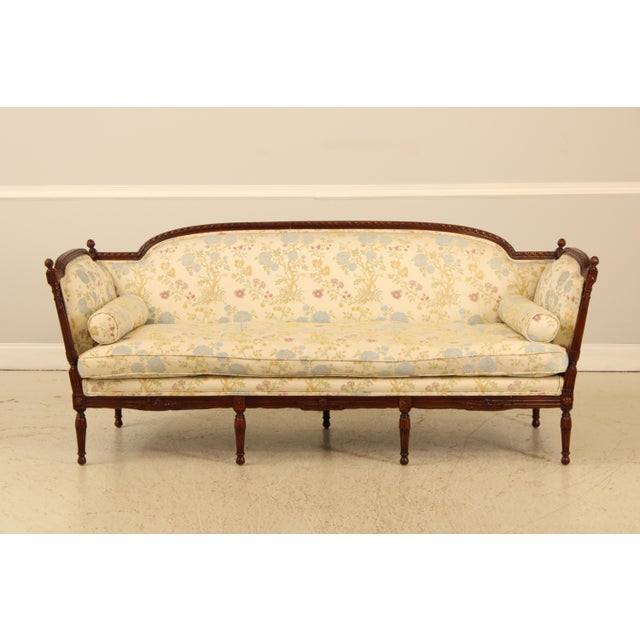 French Meyer Gunther French Louis XVI Upholstered Sofa For Sale - Image 3 of 17