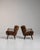1940s Mid-Century Modern Brown Wood Pair of Club Chairs For Sale - Image 10 of 13
