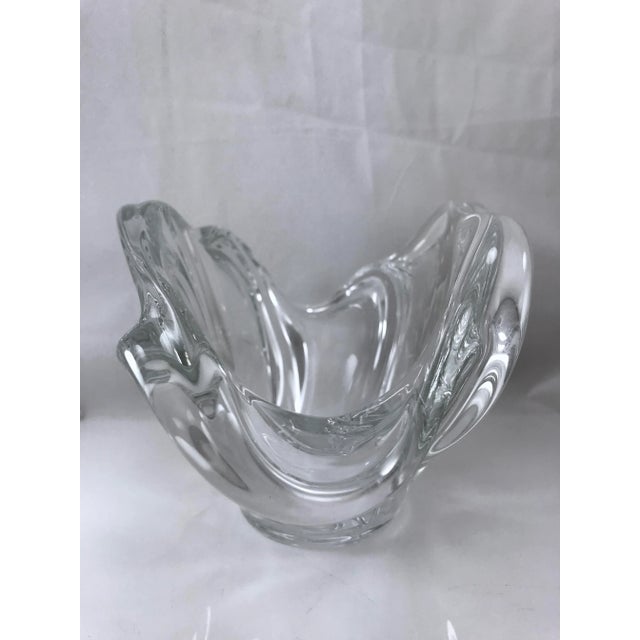 Art Vannes Mid-Century French Art Vannes Le Chatel Large Crystal Centerpiece/ Fruit Bowl For Sale - Image 4 of 7