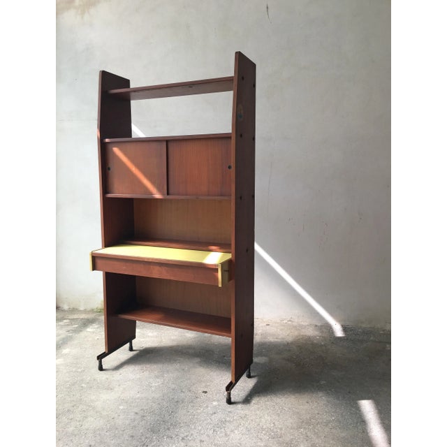 Mid-Century Bookcase with Pullout Desk, 1950s For Sale - Image 12 of 12
