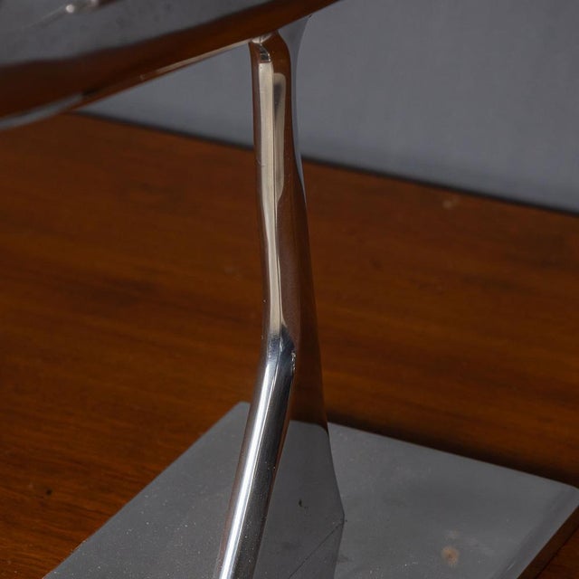 Polished Metal Passenger Plane Model, 1950s For Sale - Image 12 of 16