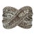 1ctw Natural Diamond Crossover Ring 10k White Gold Size 7.25 For Sale