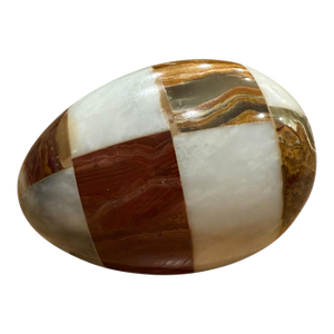 Large Vintage Onyx Tessellated Stone Egg