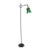 1940s Art Deco Bridge Arm Floor Lamp With Green Glass Tulip Shade For Sale