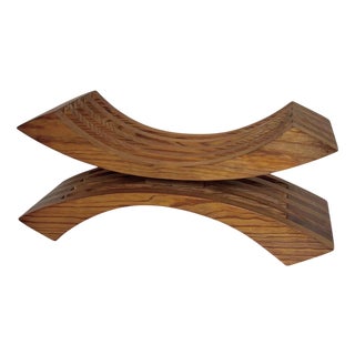 Japanese-Style Handcrafted Stool, 1970 For Sale