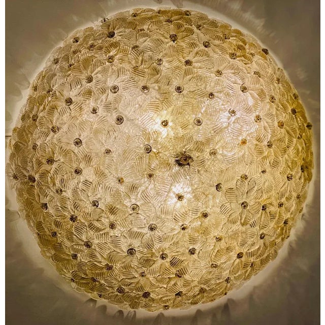 Murano Glass Ceiling Light by Barovier & Toso, 1960s For Sale - Image 10 of 11