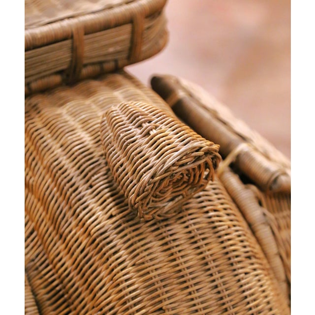 Vintage Handwoven Wicker Motorcycle Sculpture Attributed to Tom Dixon For Sale - Image 10 of 14