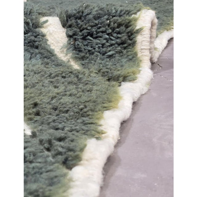 Green Moroccan Rug - 9.8 X 6.7 Ft For Sale In Cleveland - Image 6 of 6