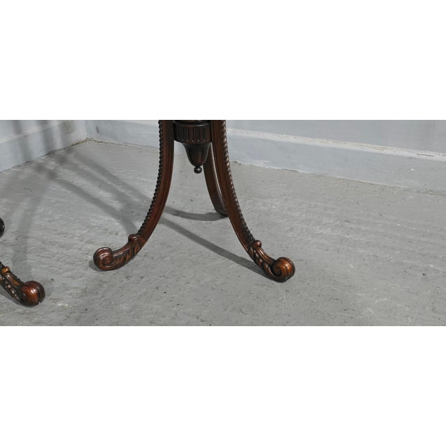 Wood Mahogany Torchere Pedestal Stands, 1910s, Set of 2 For Sale - Image 7 of 16