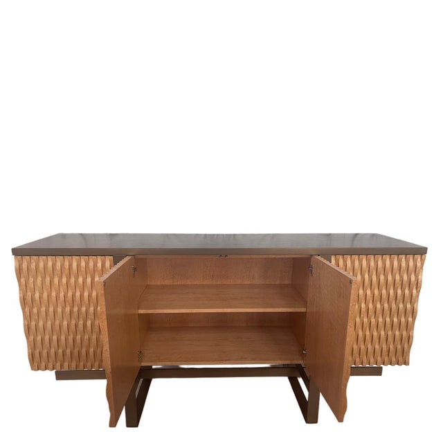 Woven-Front Sideboard by Jean-Rémy Couradette, France, 2002 For Sale - Image 3 of 6