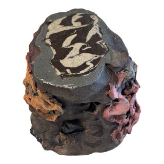 Abstract Ceramic Geode by Lynn Basa For Sale