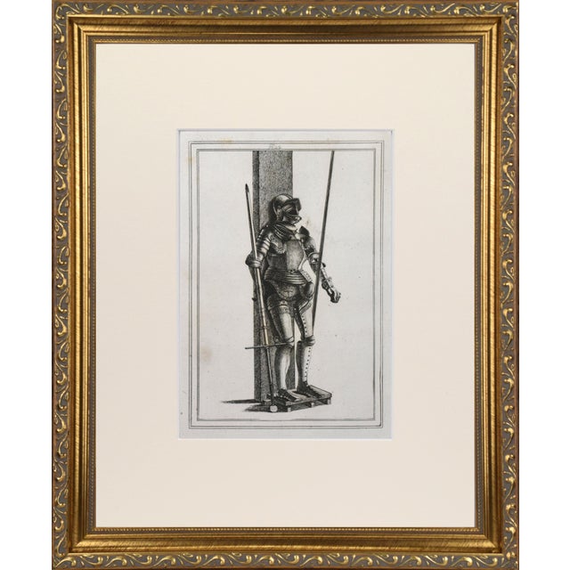 Pair of 19th Century engravings of antique British suits of armour. Copper Plate engravings published 1801, London for...