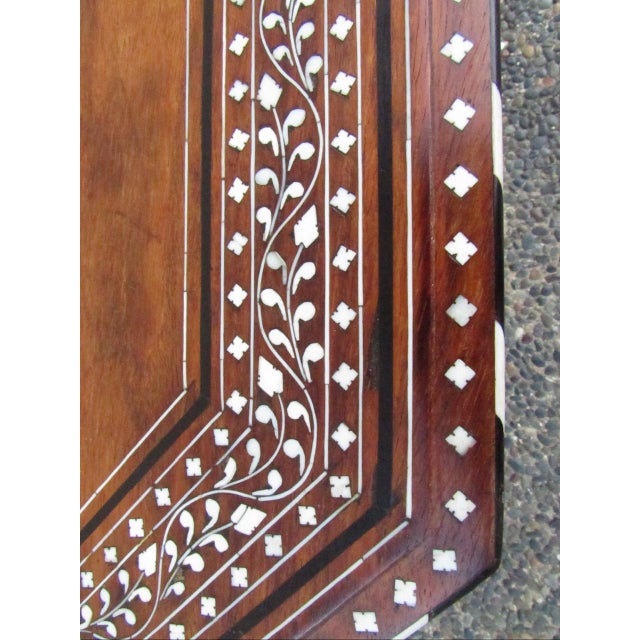1900 - 1909 Antique Octagonal Anglo Indian Inlaid Table For Sale - Image 5 of 15