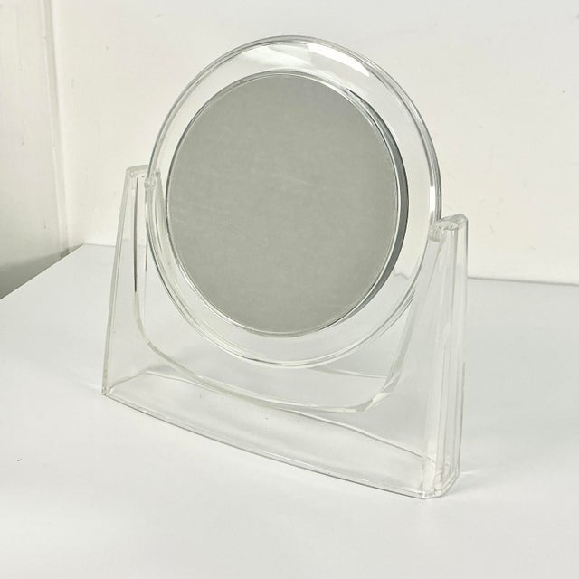 1970s 1970s Vintage Lucite Tabletop Flip Makeup Mirror, Charles Hollis Jones Attributed For Sale - Image 5 of 18