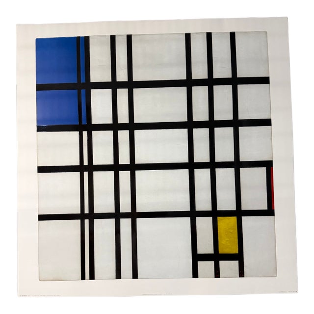 Piet Modrian (1872-1944), Rhythmus Aus Geraden Linien, 1937/1942, Kunstsammlung Nordrhein Westfalen, Dusseldorf, Printed in Germany For Sale