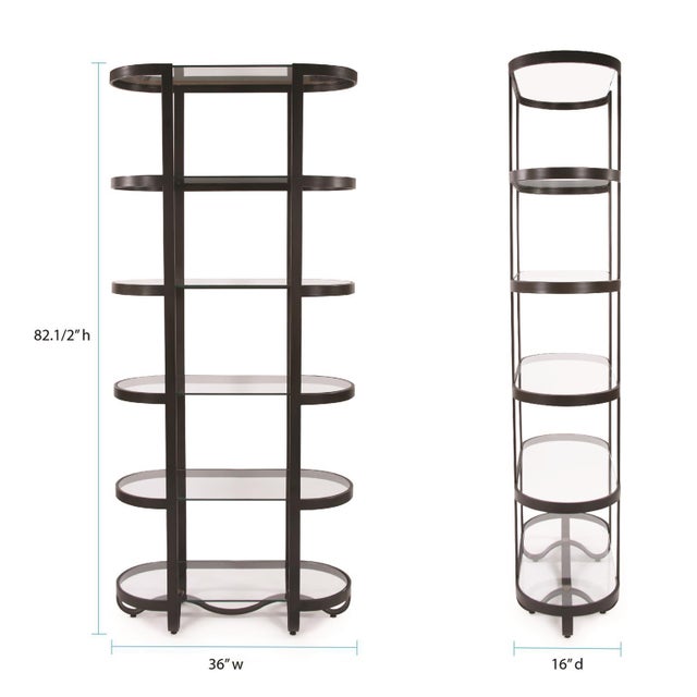 Black Brooklyn Iron Etagere For Sale - Image 8 of 9