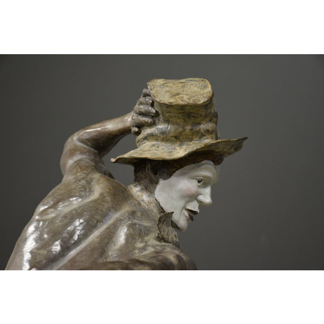 1990s Into the Wind Bronze Statue by Donald Huntsman For Sale In Boston - Image 6 of 10