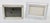 Two portrait photo frames in silver and rhinestone designs. The smaller measures 3.5" by 2.5" and the larger 2.9" by 3.9"....
