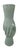 1980s Postmodern 12.25" Clasped Hands Ceramic Sculptural Column Vase in Sage Celadon For Sale - Image 4 of 9