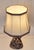 Vintage Figurative Table Lamp in Brown Ceramic with Original Fabric Shade, 1980s For Sale - Image 3 of 7