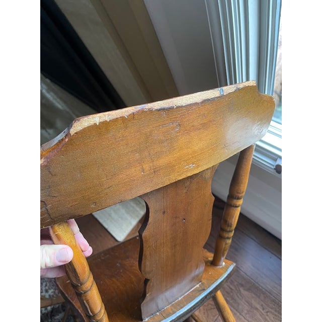 Early American Fiddle Back Chairs- Set of 6 For Sale - Image 10 of 10