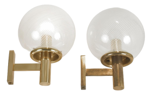 Thread Glass Filigran Wall Lights by Paolo Venini, Italy, 1940s, Set of 2