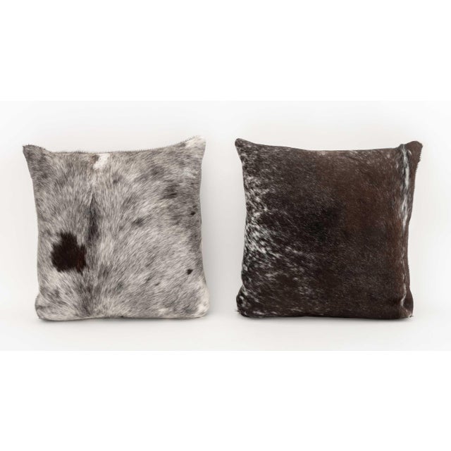 Modern Modern Cowhide Throw Pillows, Pair For Sale - Image 3 of 10