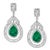 GIA Certified 8Ct Colombian Pear Emerald Diamond Hanging/ Drop Earrings 18K Gold, A Pair For Sale - Image 15 of 18