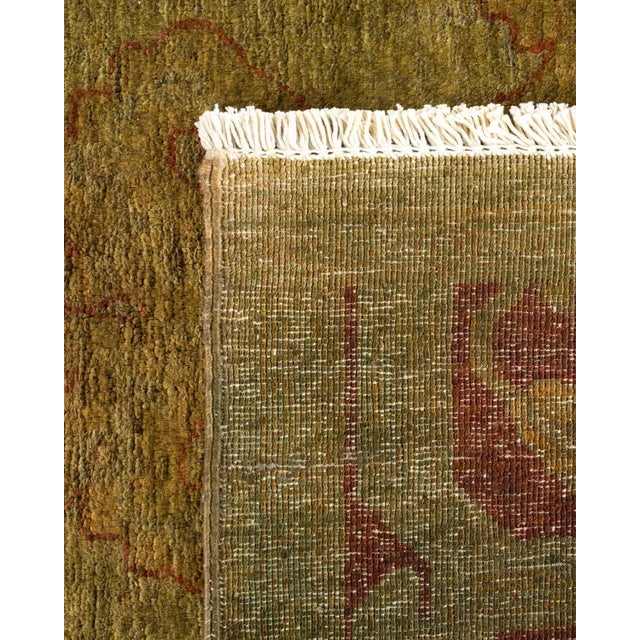 2000 - 2009 Vibrance Hand Knotted Area Rug, Green - 6' 1" x 8' 2" For Sale - Image 5 of 9