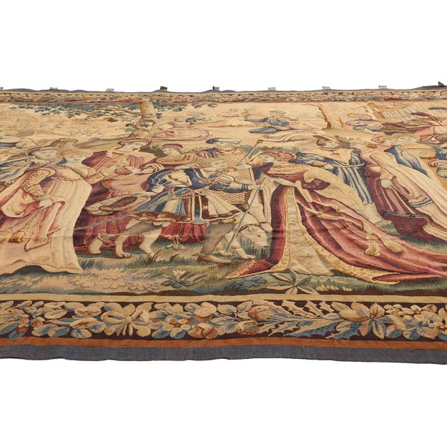Renaissance Antique French Tapestry, 07'08 X 08'11 For Sale - Image 3 of 10