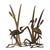 Elegant Brass Heron and Cattail Wall Art Sculpture For Sale - Image 4 of 4