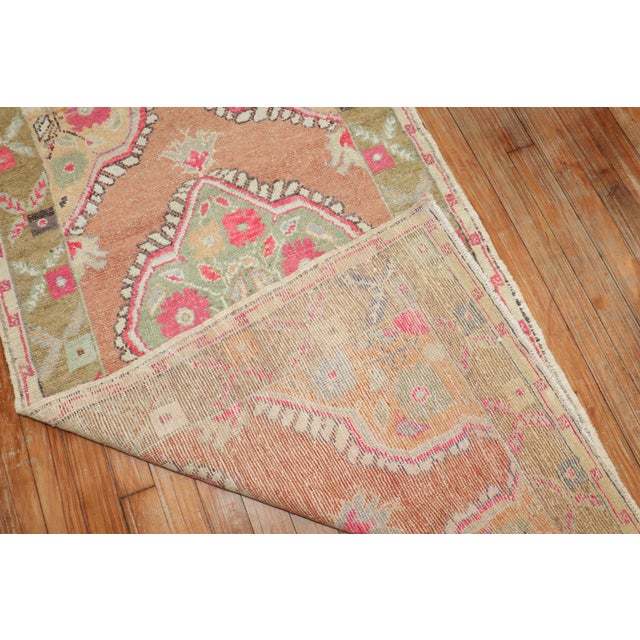 Textile Vintage Turkish Oushak Throw Rug - 2'8" x 4'9" For Sale - Image 7 of 7