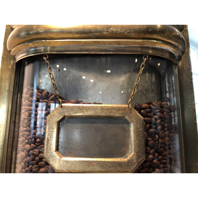 Antique French Commercial Coffee Bean Dispenser in Brass | Chairish