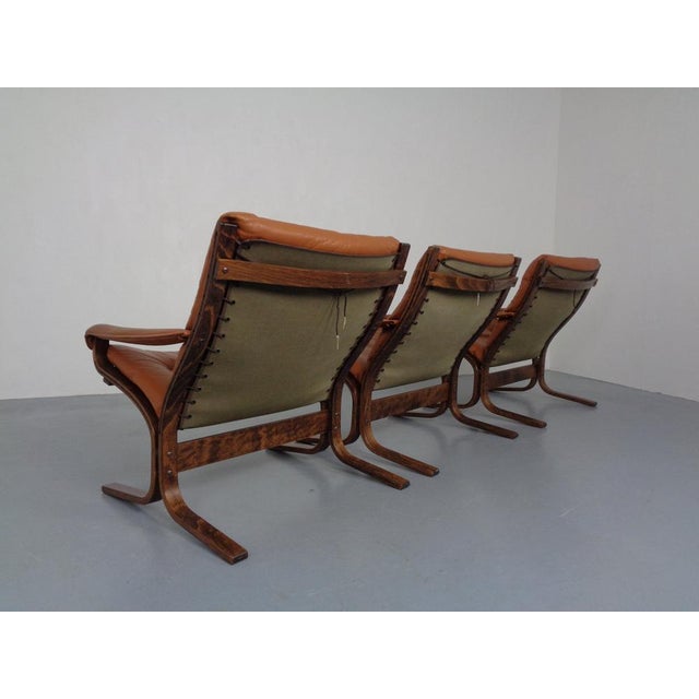 Brown Mid-Century Siesta Table & Leather Chairs by Ingmar Relling for Westnofa, 1960s, Set of 4 For Sale - Image 8 of 18