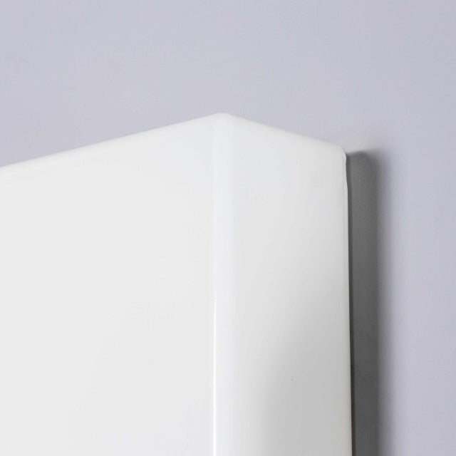 White Czech Opaline Square Dish Ceiling Lamp, 1950s For Sale - Image 8 of 11