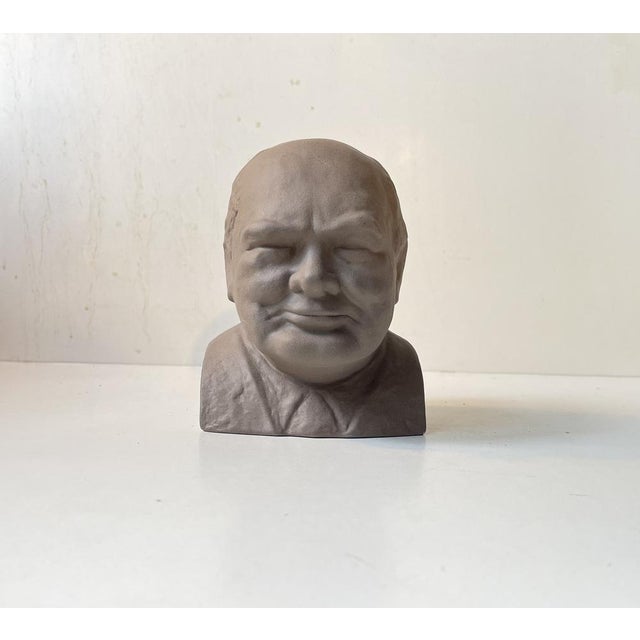 Ceramic Vintage Winston Churchill Bank Bust in Ceramic from Søholm, 1979 For Sale - Image 7 of 7